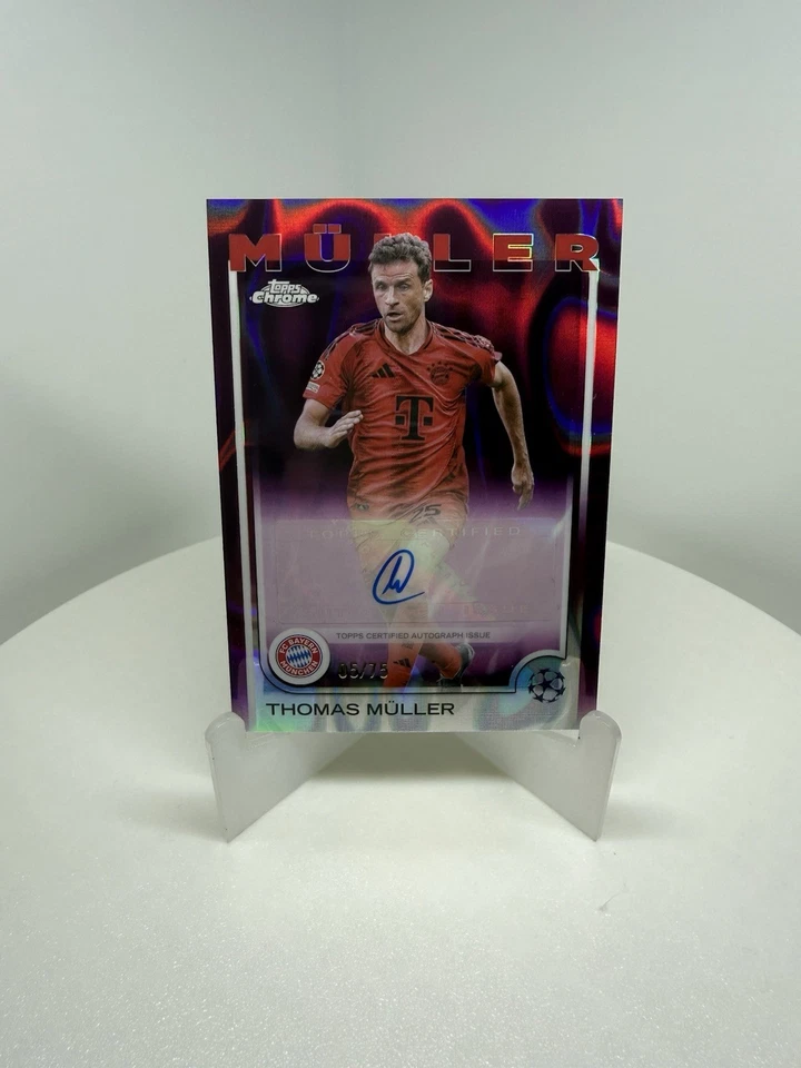 2025 Topps Chrome FC Bayern München Thomas Müller Autogramm /75 - Bild 1 von 3
