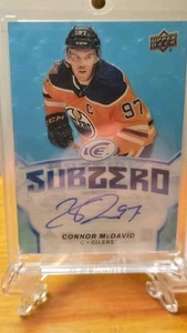 2018 Upper Deck Ice Connor McDavid Sub Zero On-Card Auto SSP Oilers - Picture 1 of 2