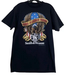 Vintage Smith & Wesson T Shirt Mens Size Large 3D Emblem Eagle 1992 Made In USA - Picture 1 of 7