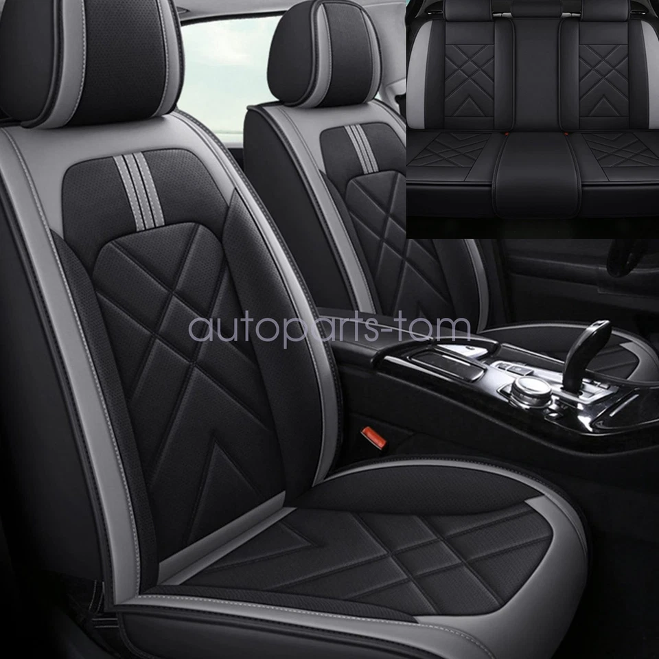 For Nissan Altima Armada Versa X-Trail Z PU Leather 5 Seats Car Seat Cover Pad Foto 1 de 4