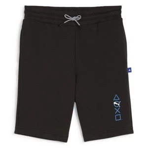 PUMA Playstation Drawstring Shorts Youth Boys Black Casual Athletic Bottoms 6248 - Picture 1 of 2