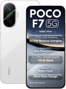 Procesador POCO F7 5G (Blanco, 256 GB 12 GB) 8s Gen 4 NFC 6.83" Versión Global. - Imagen 1 de 15