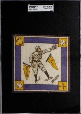 Mantas 1914 B18 'sin zapatos' Joe Jackson - SGC auténticas - banderines amarillos Foto 1 de 2