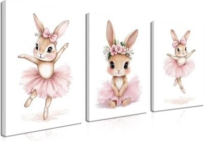 Baby Girl Nursery Wall Decor, Easter Nursery Canvas Wall Art Paintings...  12x16 - Image 1 of 4