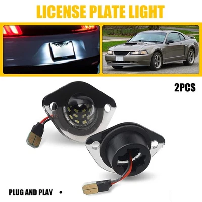 2X Luz de matrícula brillante de repuesto para Ford Mustang 1994 1995-2004 Foto 1 de 4