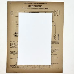 Vtg 1917 65 Stephens & 1915-16 Dodge Standard Auto Electrician Manual - Picture 1 of 2