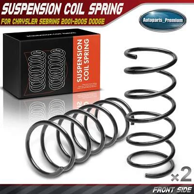 2 件前线圈弹簧适用于克莱斯勒 Sebring 2001 - 2005 道奇 Stratus V6 3.0L Coupe — 第 1/4 张图片