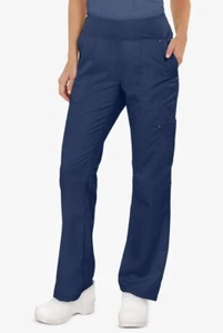 Healing Hands~Performance Sport~Riley 5-Pocket STRETCH Yoga Scrub Pants~M~Navy - Picture 1 of 7
