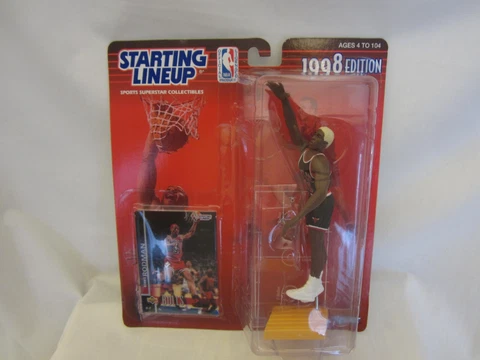 DENNIS RODMAN BLONDE HAIR~1998 SLU STARTING LINEUP NBA FIGURE&CARD (NEW PACKAGE) Cover