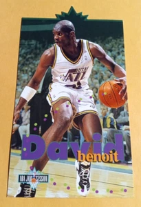 1995-96 Fleer NBA Jam Session Die-Cut David Benoit #D107 - Jazz - Picture 1 of 2