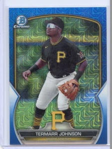 2023 Bowman Chrome Termarr Johnson Prospect Blue Refractor /150 - Pirates - Picture 1 of 2