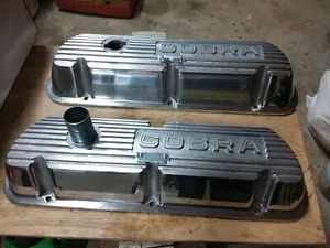 NOS Ford COBRA POLISHED valve covers 289/302/351 Sbf Mustang In Box - Bild 1 von 5