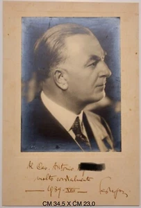 LUXARDO ELIO FOTOGRAFIA DI FEDERZONI LUIGI CON DEDICA AUTOGRAFA DEL 1939 - Picture 1 of 8