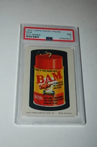 BAM-1974 Topps Wacky Packages 8th Series-PSA 7 Pam Cooking Spray Fireworks - Picture 1 of 3