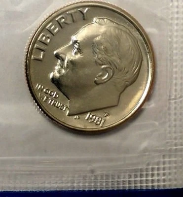 1981-P 10C Roosevelt Dime BU M/S 18co0501 - Image 1 of 2