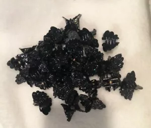 100 Glitter Black Mini Plastic Butterfly Hair Clips Hair Accessories - Picture 1 of 4