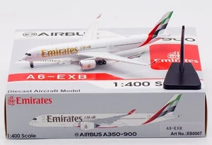 Aviazione 1:400 XB0007 Airbus A350-900 pressofuso aereo jet modello A6-EXB - Foto 1 di 18