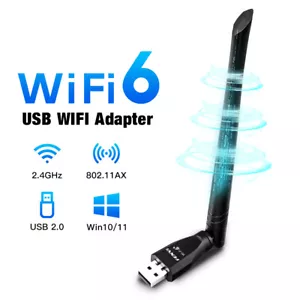 FENVI AX300 WiFi 6 Network Card 2.4G 802.11ax Wireless USB Adapter with Antennas - Picture 1 of 5