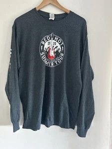 Red Hot Summer Tour Tshirt Size L 2020 Long Sleeve Grey Gildan - Picture 1 of 11
