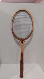 Spalding Natural Specialist Tennis Wooden Racquet Racket Made in Belgium Vintage - Picture 1 of 17