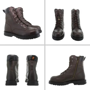 Timberland Pro® Men's MAGNUS 8" STEEL SAFETY TOE Brown Work Boots Size 9 Wide - Picture 1 of 9