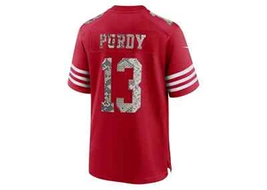 Men's San Francisco 49ers Brock Purdy Nike Game Python Jersey - Red - Picture 1 of 2