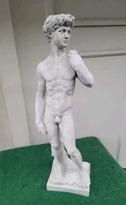 ENORME ESTATUA GRIEGA DE COLECCIÓN 27" de alto David Miguel Ángel ¡pesada 27 libras libras! - Imagen 1 de 21