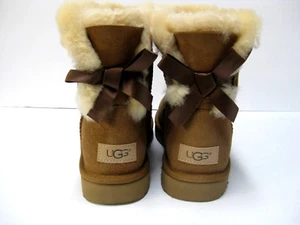 UGG MINI BAILEY BOW II WOMEN BOOTS SUEDE CHESTNUT US 9 /UK 7 /EU 40 - Picture 1 of 5