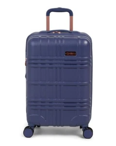 JESSICA SIMPSON 20in Mulberry Blue Jewel Plaid Hardside Carry-on Spinner - Picture 1 of 4