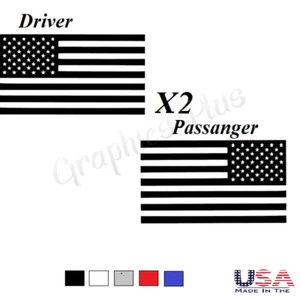 American USA Flag Vinyl Decal Sticker Car Truck Window Fender Patriotic U.S X2 - Picture 1 of 12