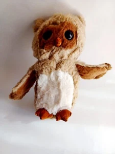 Richard Toy Company Vintage 1980 Plush Owl Stuffed Animal Gold Velvet Beak  Feet - Picture 1 of 2