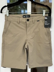 Hurley Shorts Nike Dri-Fit Boys size 16 Khaki NWT - Picture 1 of 5