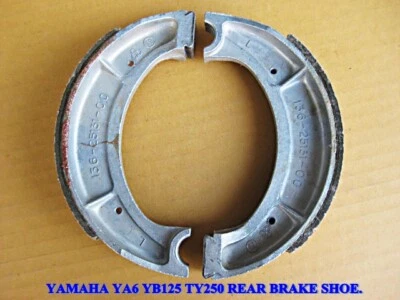 Fit YAMAHA YA6 YB125 TY250 DT400 SR500 REAR BRAKE SHOE “NEW”   [as1021] Foto 1 de 4