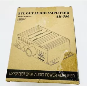 AK380 Bluetooth Audio Power Amplifier Speaker Receiver New - Picture 1 of 7