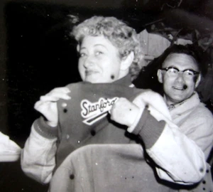 Vintage Stanford University Coed Photo with Letterman Jacket 1950-60s - Picture 1 of 5