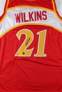 Dominique Wilkins Signed Jersey (Beckett)Atlanta Hawks - Picture 1 of 4