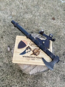 Ragnar Black Vikings axe with free neck Knife, Perfect For Hunting, camping, - Picture 1 of 5