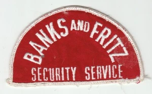 USED Collectible VTG BANKS FRITZ SECURITY Guard Service PATCH Shoulder or Front! - Picture 1 of 2