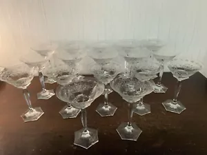 17 -kelche Champagner aus Glas Graviert Dekor Lichterkette (Stück Preis) - Bild 1 von 11