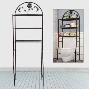 3-Tier Over The Toilet Metal Storage Rack Bathroom Organizer Shelf Space Saver - Picture 1 of 12