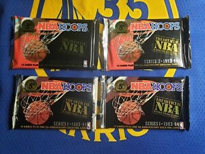 4 x NBA Sealed Packs 🔥 NBA Hoops Series 1 & 2 🔥 5th Anniversary 🏀 Jordan ? 