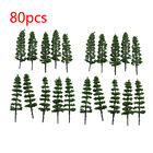 80Pcs Railway Layout 1:75 HO OO Scale Model Train Green Trees 93mm Scene Layout
