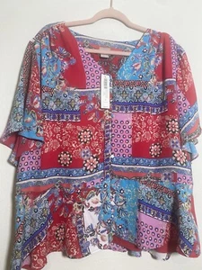 CAMISA CHICOS TALLA 4 (20-22) FLORAL CUELLO EN V MANGA CORTA BOTONES NUEVA CON ETIQUETAS - Imagen 1 de 7