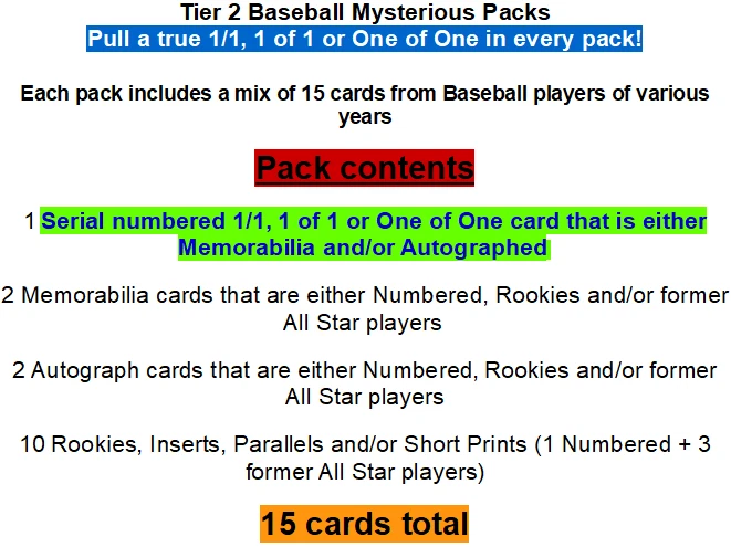 MLB BÉISBOL Misterioso LOTE CALIENTE Paquetes VERDADERO 1/1 GARANTIZADO! Memoria de reempaquetado automática 1 de 1 Foto 1 de 1