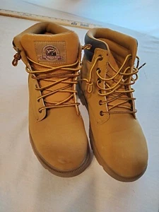 Brahma Brown Women's Size 9.5 Steel Toe Work Boots 6" Laced Upper Khaki Tan - Picture 1 of 7