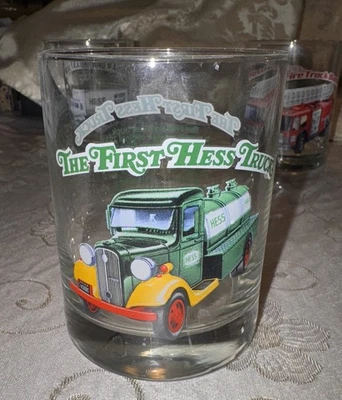 Lot of 3 Hess Truck Glasses Tumblers Never Used but shelved. See photos Clean - Image 1 of 4