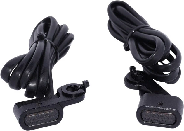 Drag Specialties Handlebar Marker Lights Matte Black Smoke #232959 - Image 1 of 1