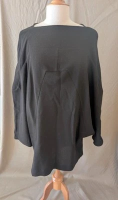 Vestido Rick Owens Porterville Marrón Crepé Suelto L/S Talla 4 EE. UU. Foto 1 de 4