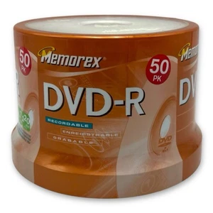 New/Sealed Memorex Dual Layer DVD+R 50-pack 16x 4.7 Gb 120 Minutes - Afbeelding 1 van 5