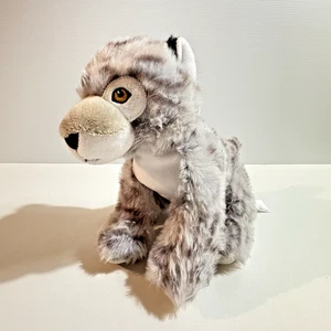 Fiesta Snow Leopard Earth Pals Plush Sitting Stuffed Animal Stitched Features 0+ - Picture 1 of 11